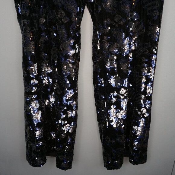 New Lafayette 148 New York Embellished Velvet Gates Bootcut Black Pant size 6 - Picture 8 of 16